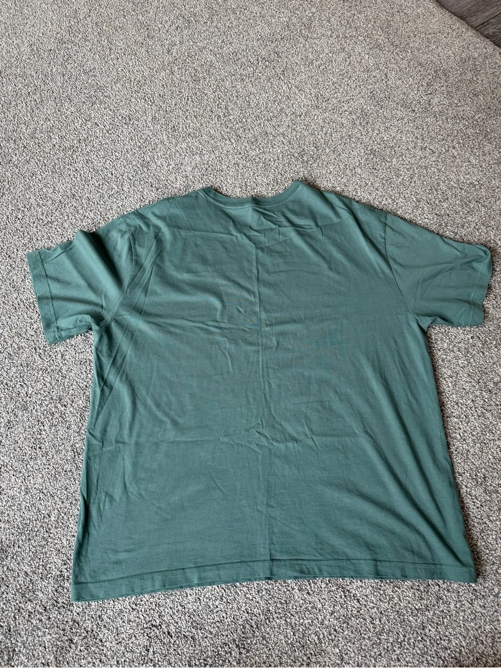 The North Face Men’s Short Sleeve Crew Tee — Forest Green with White Logo